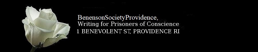 BenensonSocietyProvidence, Writing for Prisoners of Conscience
